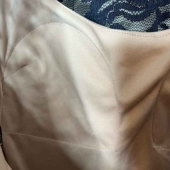 My Michelle Long Sleeve Lace Sparkly Navy Blue Formal Homecoming Sz 3 - Picture 13 of 13